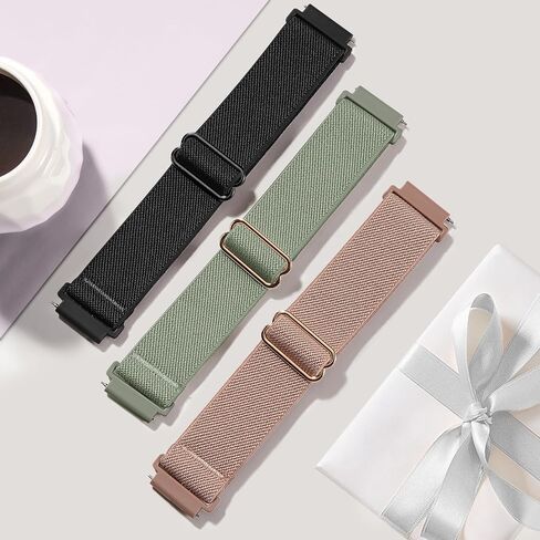 22mm Nylon Sport Elastic Bands Compatible with Garmin Venu 4 45mm/Venu 3/Venu 2, 3 Pack Wristband Strap Replacement for Amazfit Bip 5/Bip 6/GTR 4/3 Pro/3/2/2e/47mm/Forerunner 265/255/Vivoactive 4 in Kuwait