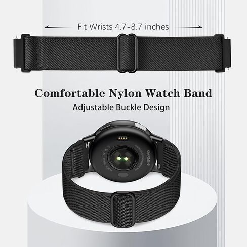 22mm Nylon Sport Elastic Bands Compatible with Garmin Venu 4 45mm/Venu 3/Venu 2, 3 Pack Wristband Strap Replacement for Amazfit Bip 5/Bip 6/GTR 4/3 Pro/3/2/2e/47mm/Forerunner 265/255/Vivoactive 4 in Kuwait
