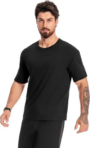 ZITY 3 Pack Men's T-Shirts Cotton Crew Neck Oversized Basic Tee Short Sleeve Soft Casual Shirts Summer Tops in Saudi Arabia