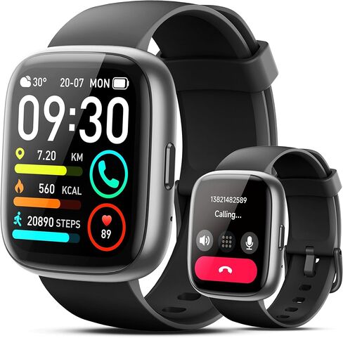Smart Watch for Men Women Answer/Make Calls, Fitness Watch with Step Counter Heart Rate Sleep Monitor, Fitness Tracker Sports Activity Trackers IP68 Waterproof, Smartwatches for Android iOS in Kuwait