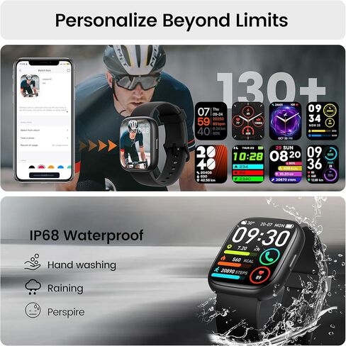 Smart Watch for Men Women Answer/Make Calls, Fitness Watch with Step Counter Heart Rate Sleep Monitor, Fitness Tracker Sports Activity Trackers IP68 Waterproof, Smartwatches for Android iOS in Kuwait