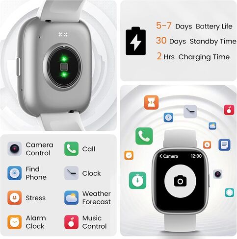 Smart Watch for Men Women Answer/Make Calls, Fitness Watch with Step Counter Heart Rate Sleep Monitor, Fitness Tracker Sports Activity Trackers IP68 Waterproof, Smartwatches for Android iOS in Kuwait