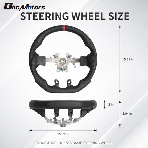 Genuine Carbon Fiber Steering Wheel for 2018-2024 Ram 1500 with NAPPA Perforated Leather Sides Ergonomic D-Shape Flat Bottom Design Retains OEM Heating Function（Without paddle holes） in Kuwait