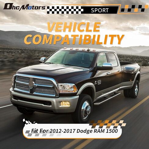 Genuine Carbon Fiber Steering Wheel for 2018-2024 Ram 1500 with NAPPA Perforated Leather Sides Ergonomic D-Shape Flat Bottom Design Retains OEM Heating Function（Without paddle holes） in Kuwait