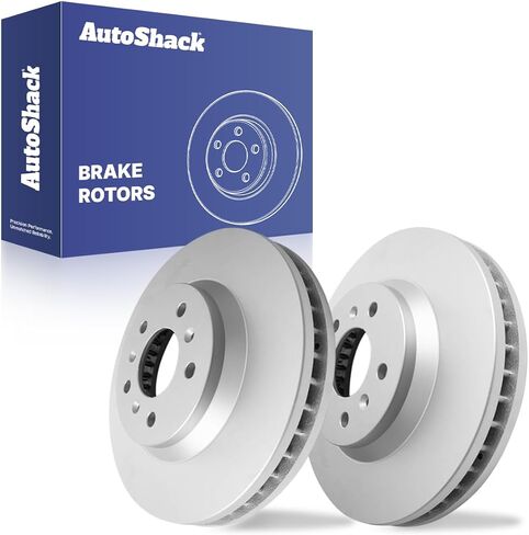 AutoShack Black Hat Drilled and Slotted Brake Rotors Front Brake Rotor Replacement Kit for 2006-2007 Chevrolet Monte Carlo 2006-2013 Impala 2014-2016 Impala Limited 2006-2011 Buick Lucerne PR65128LR in Kuwait