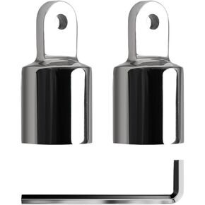 الأجهزة العلوية للقارب بيميني، الفولاذ المقاوم للصدأ 316 Marine Bimini Top Cap تركيبات نهاية العين الخارجية، تناسب أنابيب مستديرة 7/8 بوصة 1 بوصة 1-1/4 بوصة (معرف النهاية بواسطة CNC) in Kuwait