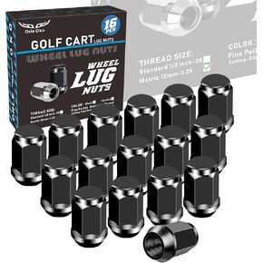 Golf Cart Chrome Lug Nuts for Yamaha/GEM, Metric 12MMx1.25 Pack of 16 in Saudi Arabia