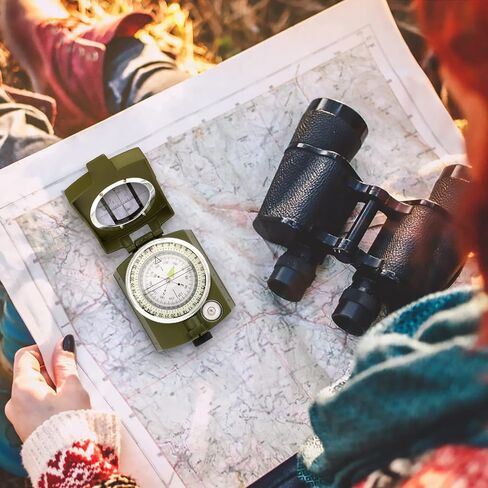 Compass, Compass Hiking with Survival Whistle, Luminous Compass Gift, Apply to Outdoor Camping and Navigation in Saudi Arabia
