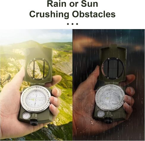 Compass, Compass Hiking with Survival Whistle, Luminous Compass Gift, Apply to Outdoor Camping and Navigation in Saudi Arabia