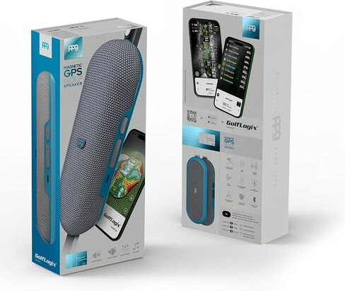 مكبر صوت PPG Golf مع نظام تحديد المواقع العالمي (GPS) مدعوم من Golf Logix - دورات 40K+، صوت ستيريو، حامل مغناطيسي، IPX7 مقاوم للماء، USB-C قابل لإعادة الشحن، بطارية طويلة الأمد in Kuwait