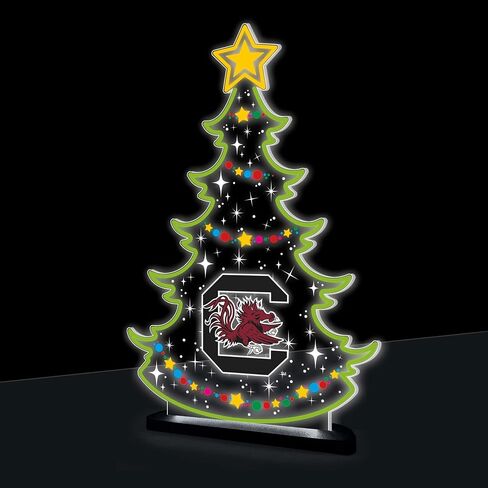 Team Sports America NCAA University of South Carolina Ultra-Thin LED Light Wall Sign Décor | Officially Licensed - 23 Inch Mascot Logo Shaped Wall Sign | Made in USA in Saudi Arabia