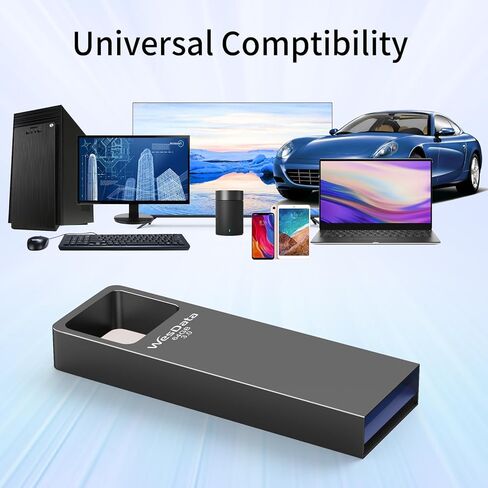 32GB USB 3.0 Flash Drive 4-Pack with USB-C Adapters, Metal Mini Design, 100MB/s Read Speed, Storage Case Included, Pink Gold Gray Silver in Kuwait