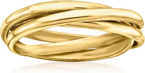 Ross-Simons Italian 18kt Gold Over Sterling Rolling Ring in Saudi Arabia
