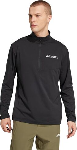 adidas Men's Terrex Multi Half-Zip Long Sleeve Hiking T-Shirt in Saudi Arabia