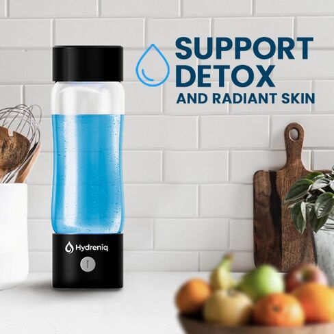 Hydrogen Water Bottle Generator, 2000PPB SPE/PEM Tech, USB-C Rechargeable, Self-Cleaning, Portable 420ml Hydrogen Glass Water Bottle, Hydrogen Water Generator & Ionizer for Health in Saudi Arabia