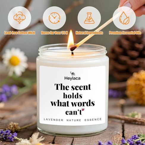 Sympathy Gifts for Loss of Loved One - Lavender Scented Soy Candle, Memorial Candle for Grief, Condolence Gift for Men and Women, Pet Loss Remembrance in Kuwait