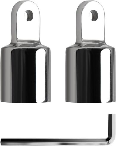 الأجهزة العلوية للقارب بيميني، الفولاذ المقاوم للصدأ 316 Marine Bimini Top Cap تركيبات نهاية العين الخارجية، تناسب أنابيب مستديرة 7/8 بوصة 1 بوصة 1-1/4 بوصة (معرف النهاية بواسطة CNC) in Kuwait