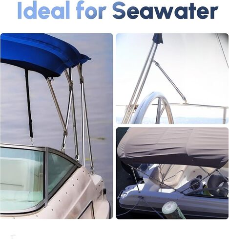 الأجهزة العلوية للقارب بيميني، الفولاذ المقاوم للصدأ 316 Marine Bimini Top Cap تركيبات نهاية العين الخارجية، تناسب أنابيب مستديرة 7/8 بوصة 1 بوصة 1-1/4 بوصة (معرف النهاية بواسطة CNC) in Kuwait