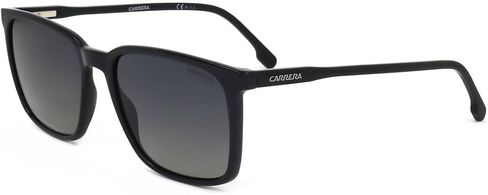 Carrera Men's 259/S Rectangular Sunglasses, Black/Polarized Gray, 55mm, 18mm in Saudi Arabia