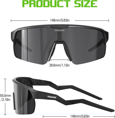 Sports Sunglasses. Shatterproof Polycarbonate Lens, UV400 Protection. Ideal for Cycling, Pickleball, & Running Safety in Saudi Arabia