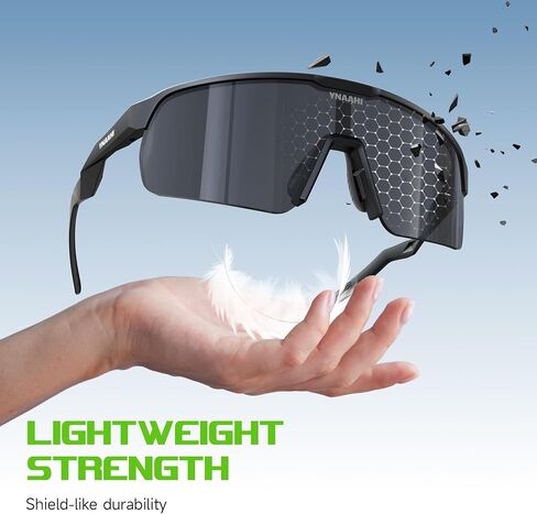 Sports Sunglasses. Shatterproof Polycarbonate Lens, UV400 Protection. Ideal for Cycling, Pickleball, & Running Safety in Saudi Arabia