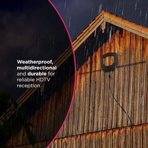 GE Ultrapro Optima Outdoor HD Attenna ، Range 40 MILE ، 4K/8K Ultra HD ، TV NextGen جاهز ، مقاوم للطقس ، العلية أو في الهواء الطلق ، القنوات المحلية المجانية ، 81870 in Saudi Arabia