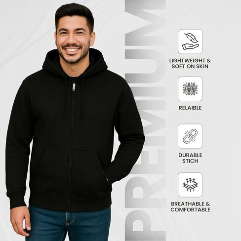 Mens Full Zipper Hoodies Adult Heavy Blend Full-Zip Up Hooded Sweatshirt - in 16 Colors. Sizes S-5XL in Kuwait
