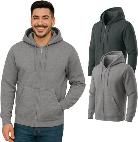 Mens Full Zipper Hoodies Adult Heavy Blend Full-Zip Up Hooded Sweatshirt - in 16 Colors. Sizes S-5XL in Kuwait