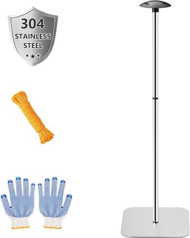 Boat Cover Support Poles &System, Height Adjustable 304 Stainless Steel, with Heavy Duty Base-Boat tarp Support Pole for Pontoon V Hull Jon Boat (1) in Saudi Arabia