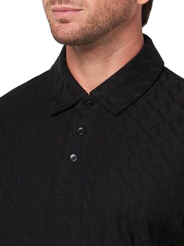 Armani Exchange Mens Cotton Jacquard Regular Fit Polo in Saudi Arabia