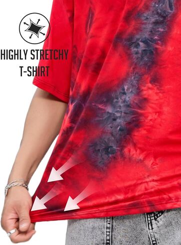Tie Dye Shirt for Men Short Sleeve Crew Neck Tie-dye T Shirt Stylish Comfy Cotton Unisex Summer Tops in Saudi Arabia