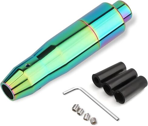 Automatic Shift Knob with Push Button, 5.7" Weighted Shifter Lever Handle Car Gear Head with Adapters, Aluminum Alloy Gear Shifting Lever for Most Auto Transmission Vehicle (Blue) in Saudi Arabia