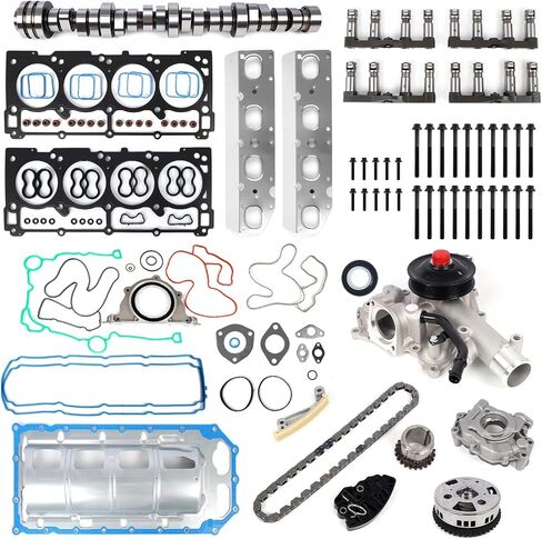 NON MDS Lifter and Camshaft Kit w/Head Gaskets & Bolts Compatible with 2009-2016 Dodge Ram 1500 Durango 5.7L Hemi V8 53022263AF 53021720AB in Saudi Arabia
