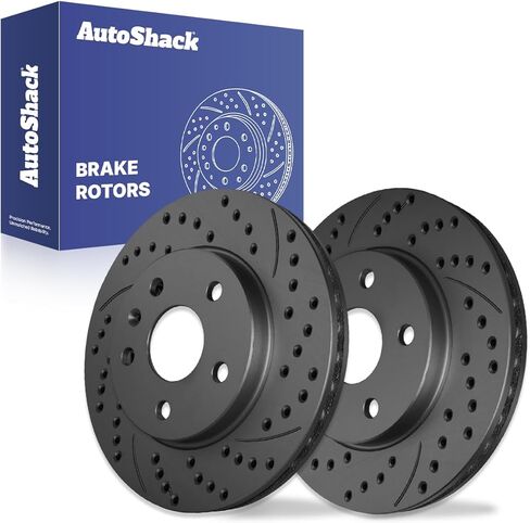 Autoshack Brake Rotors مجموعة استبدال دوار الفرامل الأمامية لعام 2013-2015 شيفروليه ماليبو 2016 Malibu Limited 2011-2017 Buick Regal 2012-2016 Lacrosse 2.0L 2.4L 2.5L 3.6L V6 AWD FWD R65186PR in Saudi Arabia