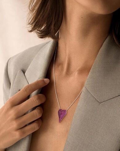 14K Gold Plated /925 Sterling Silver 18 Inch Cubic Zirconia/Spinel/Created Citrine Round Disc Pendant Necklace for Women in Kuwait