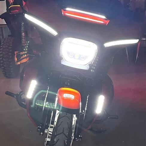 2024 شارع Glide (FLHX) مصابيح الأمامية LED مجموعات استبدال ، متوافقة 2023.5-Later CVO Glide (FLHXSE) (Chrome) in Saudi Arabia