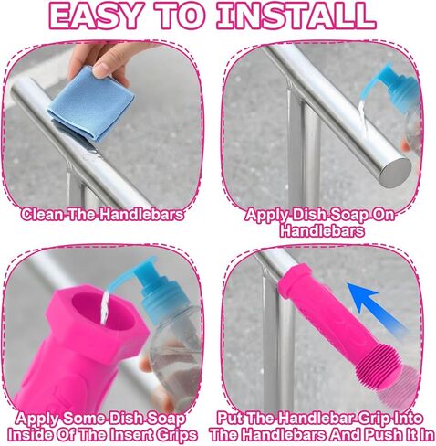 مقابض مقبض السكوتر متوافقة مع مادة مايكرو مضادة للانزلاق، مادة جل السيليكا 22 مم، زوج واحد (قطعتان) in Kuwait