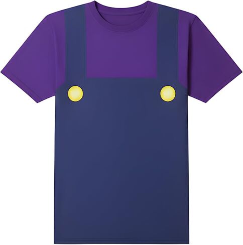 Colored Overalls Shirt for Mens - Men Women Teens Tshirt Onesie Cosplay Halloween Christmas Costumes in Saudi Arabia
