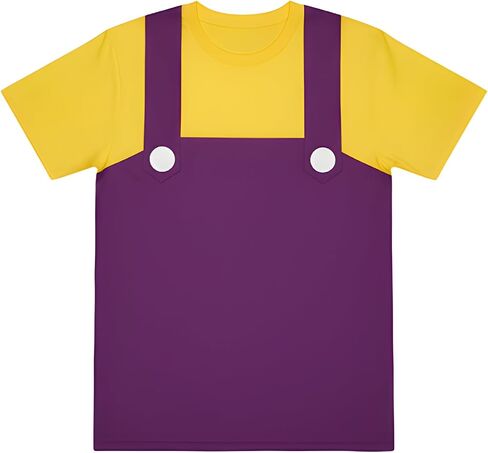 Colored Overalls Shirt for Mens - Men Women Teens Tshirt Onesie Cosplay Halloween Christmas Costumes in Saudi Arabia