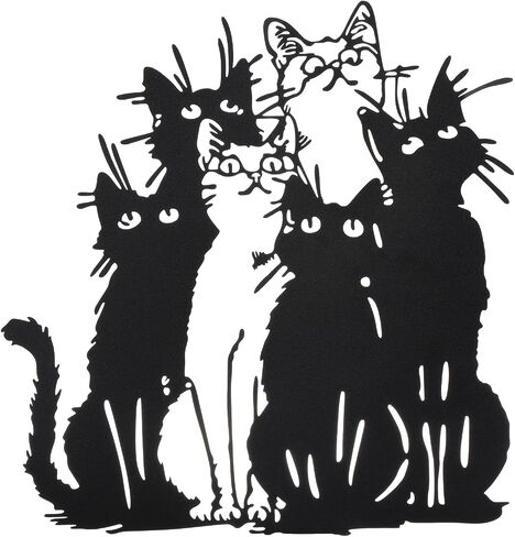 Tandefio Metal Cat Wall Art Decor in Saudi Arabia