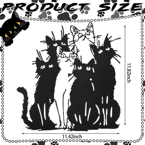 Tandefio Metal Cat Wall Art Decor in Saudi Arabia
