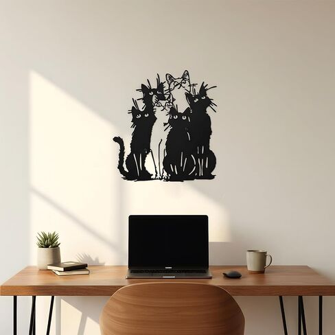 Tandefio Metal Cat Wall Art Decor in Saudi Arabia
