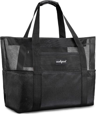 ZUXNZUX Mesh Beach Bag - Large Waterproof Beach Tote Bag with Zipper, Oversized Foldable Lightweight Family Swim Bag Vacation in Saudi Arabia