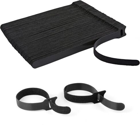 90pcs روابط الكابلات القابلة لإعادة الاستخدام مع الخطاف والحلقة ، وربط الأسلاك متعددة الأسلاك قابلة للتعديل 8 بوصات. in Kuwait