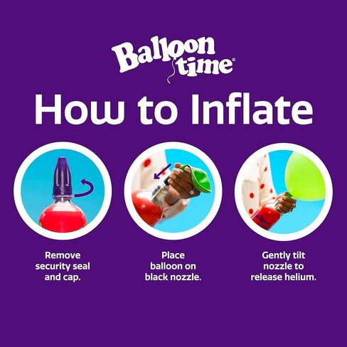 Balloon Time Mini Helium Tank – Portable Balloon Inflator for Parties, Weddings, Birthdays & Events – Eco-Friendly, Recyclable, 5.8 ft³ Capacity (Red, 2 Pack) in Saudi Arabia