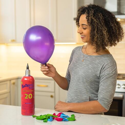 Balloon Time Mini Helium Tank – Portable Balloon Inflator for Parties, Weddings, Birthdays & Events – Eco-Friendly, Recyclable, 5.8 ft³ Capacity (Red, 2 Pack) in Saudi Arabia