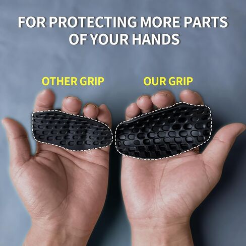 Weight Lifting Grips for Men & Women, Non-Slip Rubber Gym Grips for Hand Protection, Weightlifting Grips for Workout, Dumbbell Gripper, Deadlift Grip Pad One Size (1 Pair) in Saudi Arabia