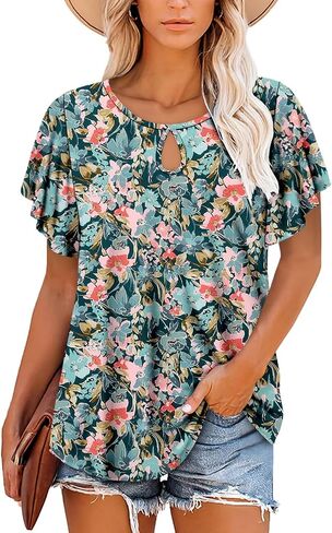 فقط TUNIC TUNIC TUNIC TOPS TUNIC SIMEVE SLEEVE PULLF القمصان القصيرة الأكمام in Kuwait