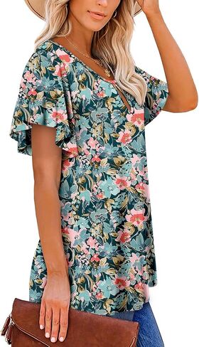 فقط TUNIC TUNIC TUNIC TOPS TUNIC SIMEVE SLEEVE PULLF القمصان القصيرة الأكمام in Kuwait
