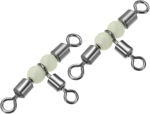 PATIKIL 3 Way Swivel Cross Line T Turn Rolling Terminal Tackle with Luminous Beads for Catfish Rig in Saudi Arabia